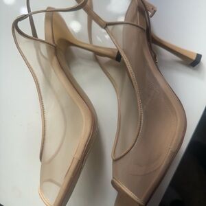 JW PEI Tan Mesh Heels